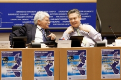 Vital Moreira e o comissário Karel de Gucht, Audição promovida pela comissão de Comércio Internacional do PE